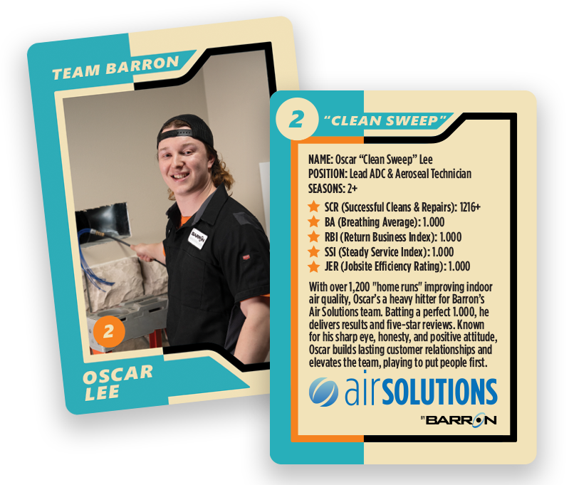 Oscar &rsquo;Clean Sweep&rsquo; Lee&rsquo;s Barron Heating AC Electrical & Plumbing Triple Play Offer