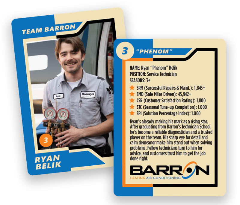 Ryan &rsquo;Phenom&rsquo; Belik&rsquo;s Barron Heating AC Electrical & Plumbing Triple Play Offer